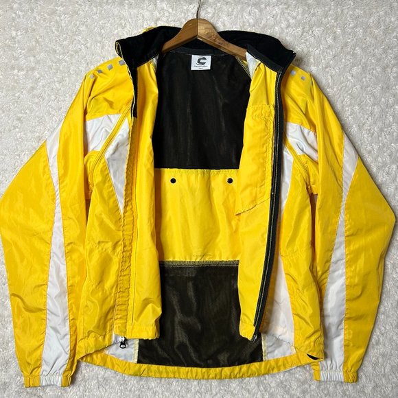 Cannondale Yellow White Cycling Biking Windbreaker Jacket Size Small - Picture 4 of 9
